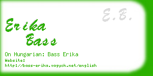 erika bass business card